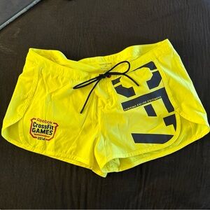 Reebok 2014 Crossfit games women’s strong yellow cordura intensify ii shorts